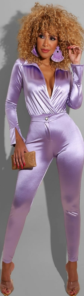Satin purple set